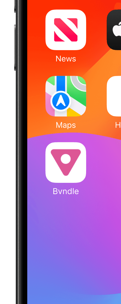 Bvndle app icon on an ios app drawer