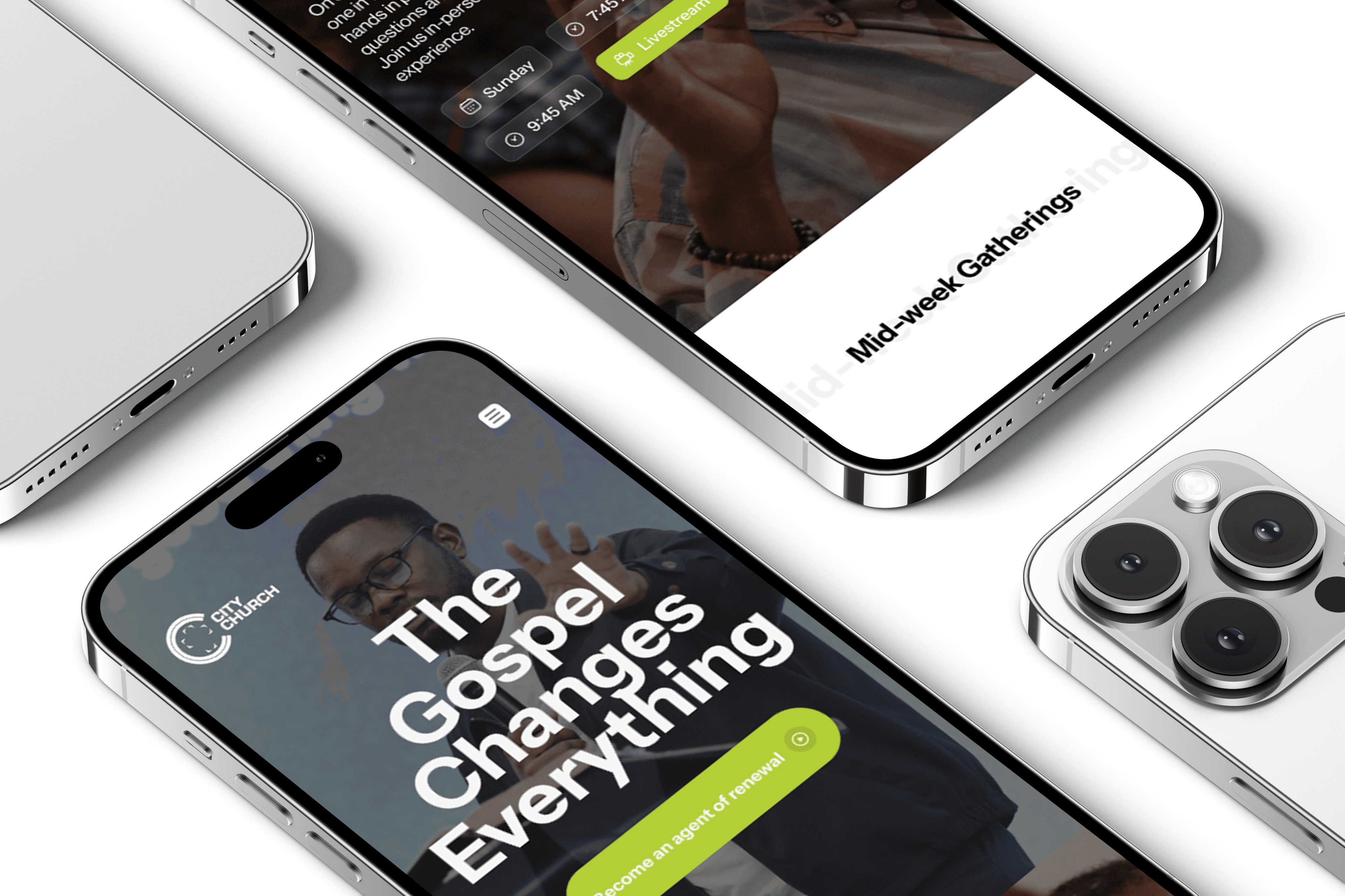 City church mobile view of the website